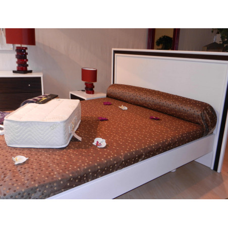Lit Vienne teinte blanc et chocolat en 140
